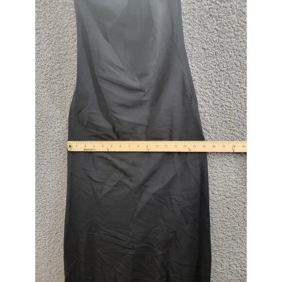 STAUD Elodie One-Shoulder Crystal-Embellished Crepe Gown Women's 00 Black Zip - Picture 7 of 15